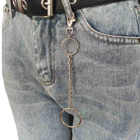 pants chain unisex trendy punk hip hop belt key chain silver metal keychains rock wallet belt hiphop jewelry