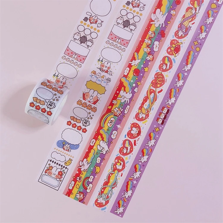 Kawaii хлеб кролик маскирующая васи лента Корейская Милая декоративная клейкая лента для дневника DIY Скрапбукинг наклейка школьные канцелярские принадлежности