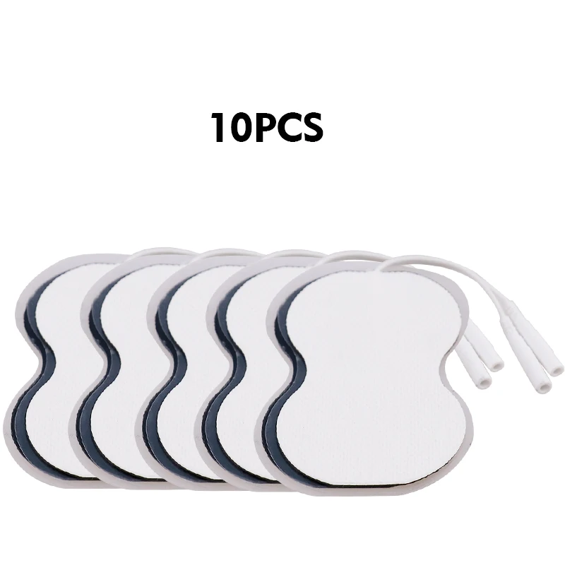 

10pcs Electrode Pads With Cable For Tens Acupuncture Therapy Machine EMS Muscle Stimulator Massager Patch Fat Burning 2mm Plug