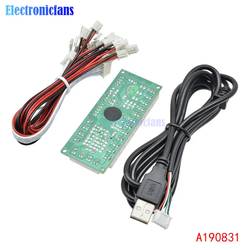 USB энкодер для аркадных игр с нулевой задержкой ПК джойстика и кнопки MAME Fight Stick