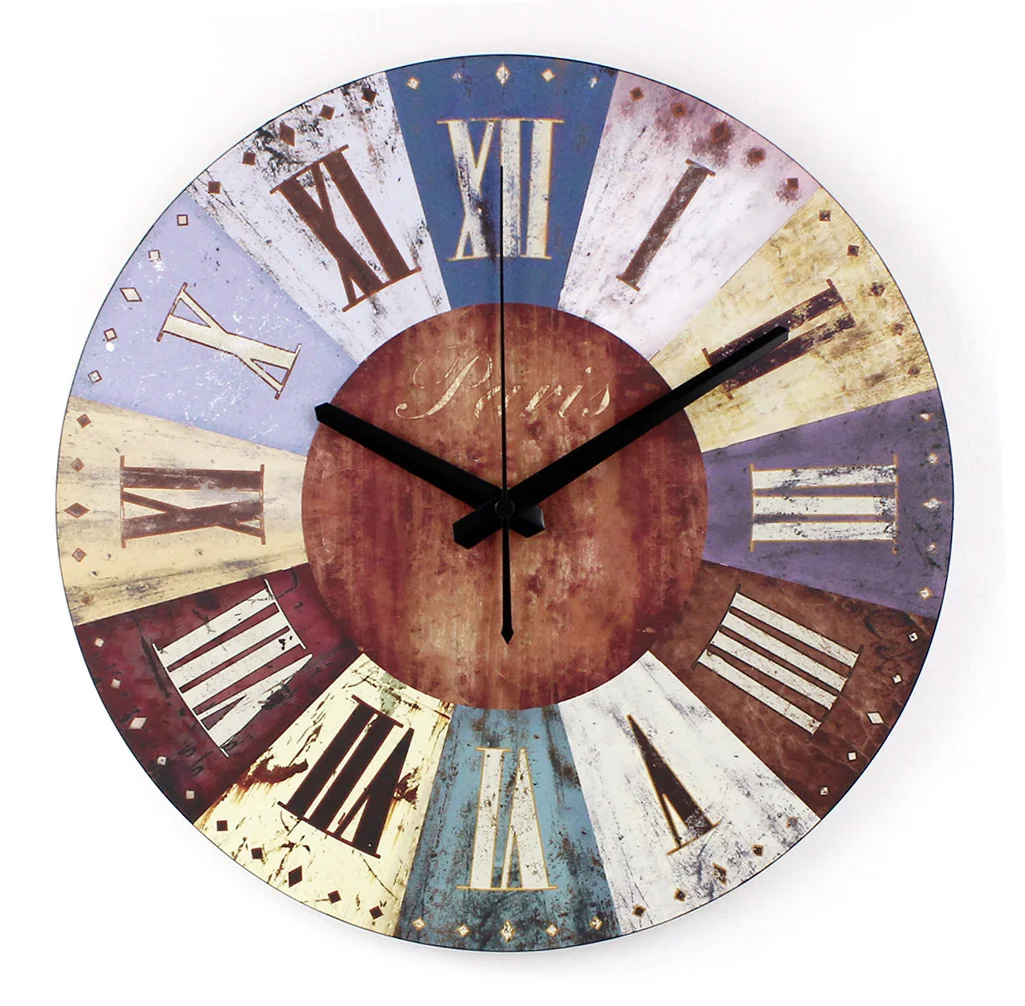 

Домашний декор, абсолютно бесшумные кварцевые настенные часы в стиле ретро с римскими цифрами, большие настенные декоративные часы для гос...