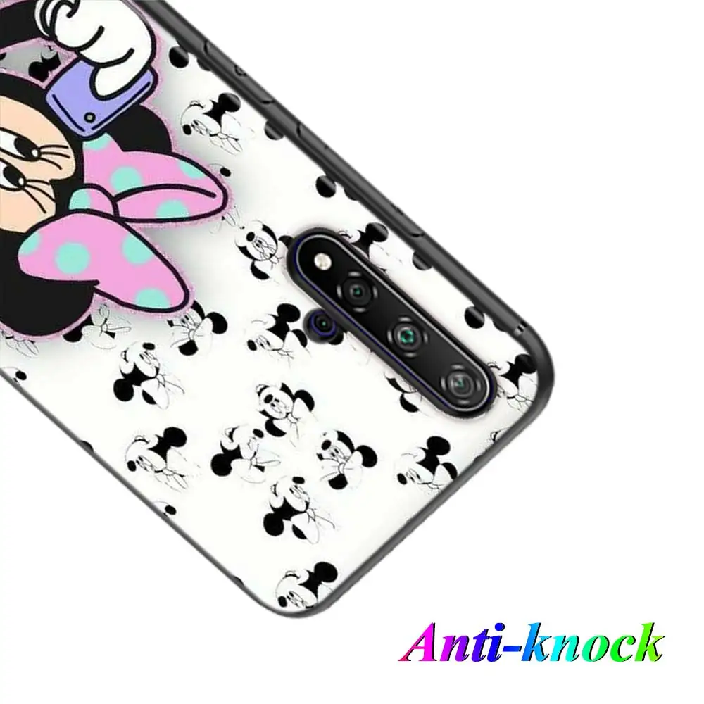 Black Soft Cover Minnie Mouse For Huawei Nova 8 7 6 SE 5T 7i 5i 5Z 5 4 4E 3 3i 3E 2i Pro Phone Case