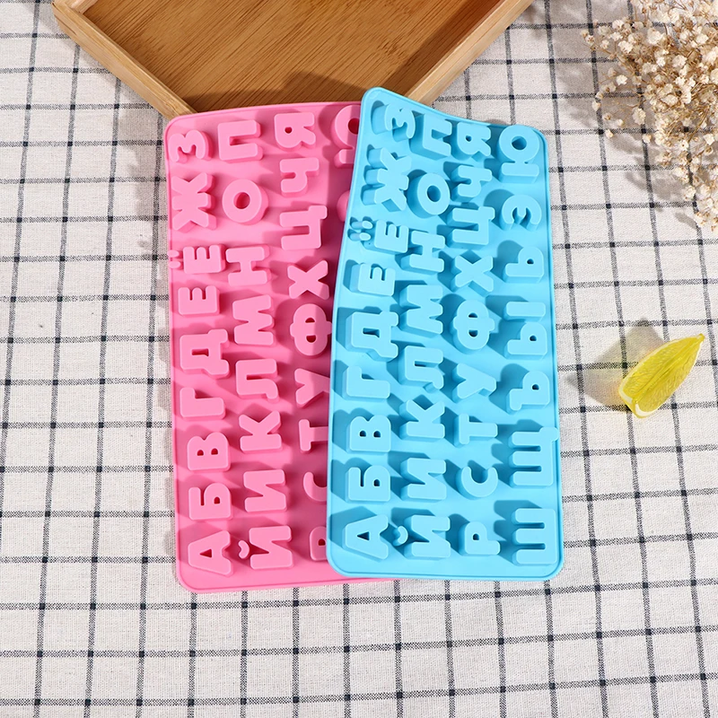 

1pc Silicone Chocolate Mold Russian letters Baking Tool Non-Stick Biscuit Cake Mould