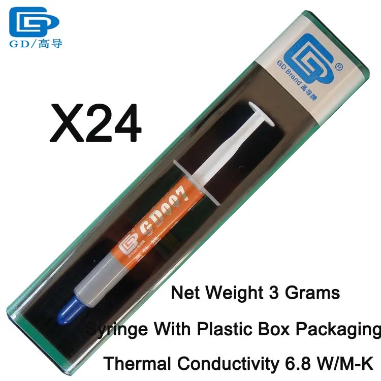 GD007 Термальность пасту смазка Компаунд силиконовый High End серый SSY1 SY1 SY3 SY7 SY15 SY30 BX3 CN30 CN150 CN1000 - Цвет лезвия: GD007-BX3 24 Pieces