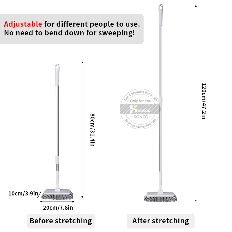 Напольная щетка Konco для плитки цементного пола кухни ванной стен уборочная