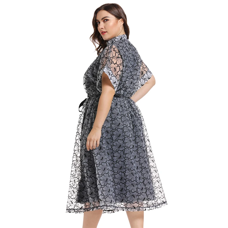 2021 Абая Весенняя мода для женщин размера плюс элегантные со стоячим воротом на