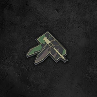 dragonfly pvc patch four color military jungle patch pvc logo armband patch animal badge diy backpack personality patch