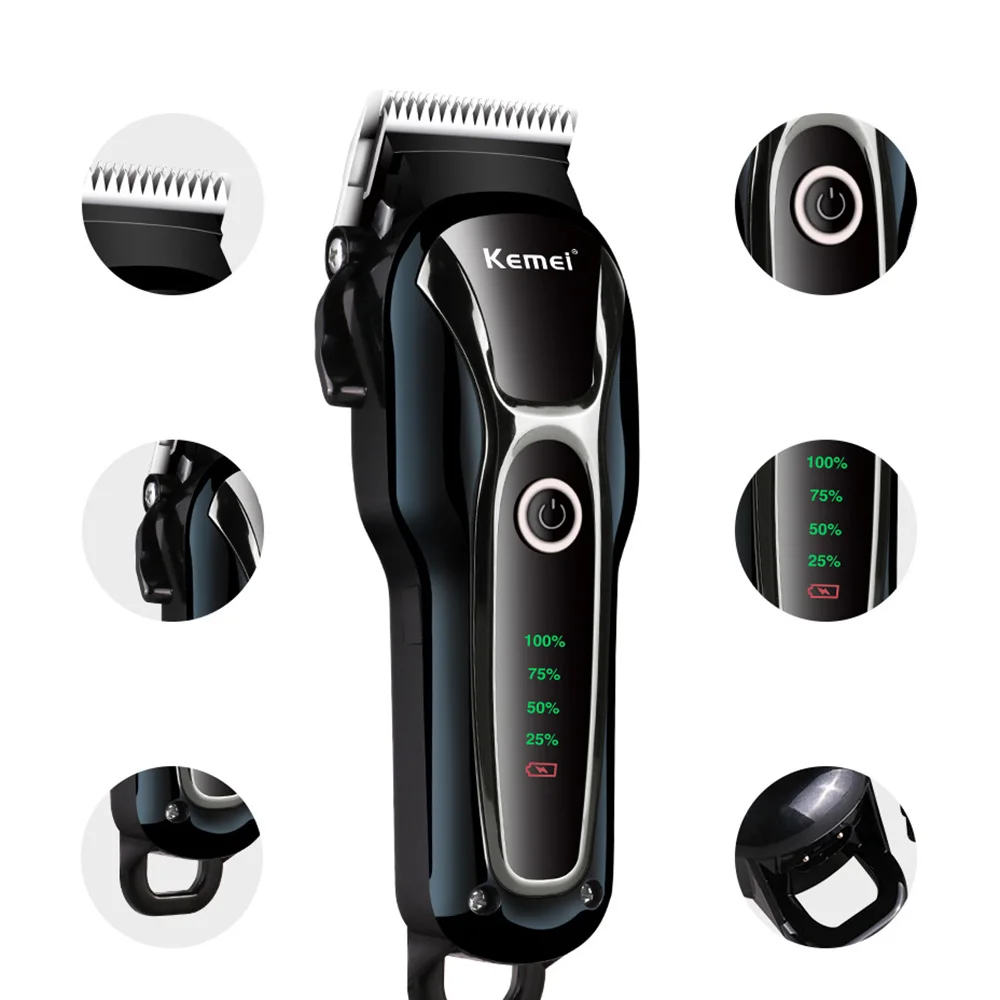 KEMEI KM-1991, профессиональная машинка для стрижки домашних животных, собак, триммер для стрижки волос, аккумуляторная мощная машинка для стрижки кошек