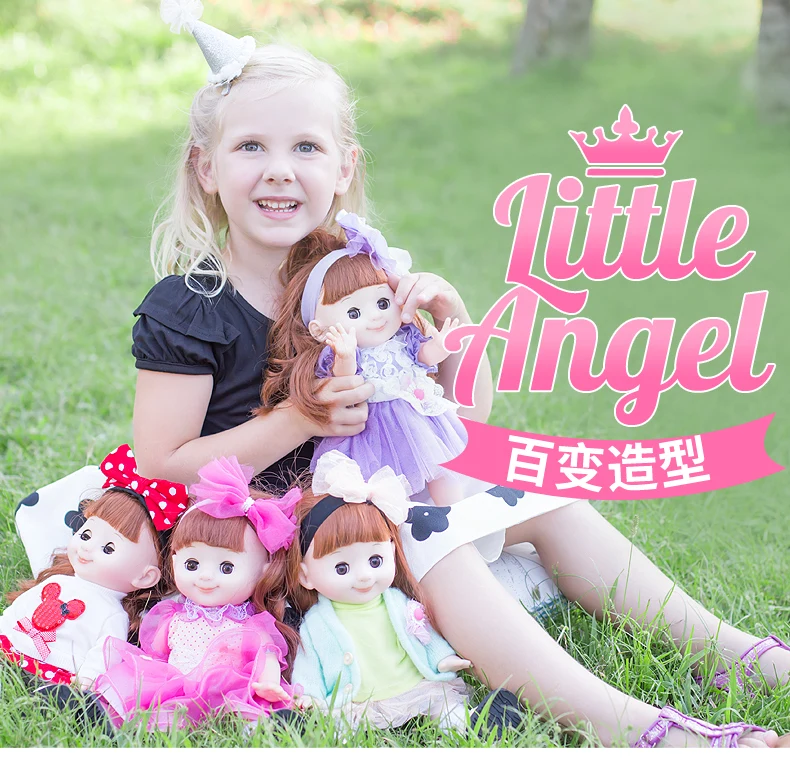 Говорящая умная кукла-девочка 32 см имитация новорожденного виниловая кукла