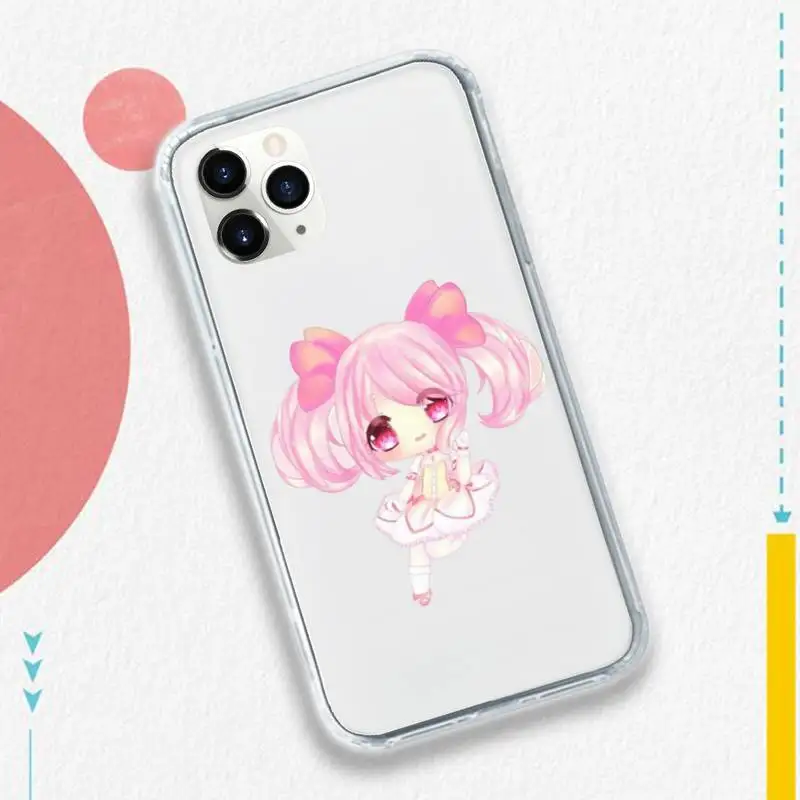 

Anime girl Cute drawing pattern Phone Case Transparent soft For iphone 5 5s 5c se 6 6s 7 8 11 12 plus mini x xs xr pro max