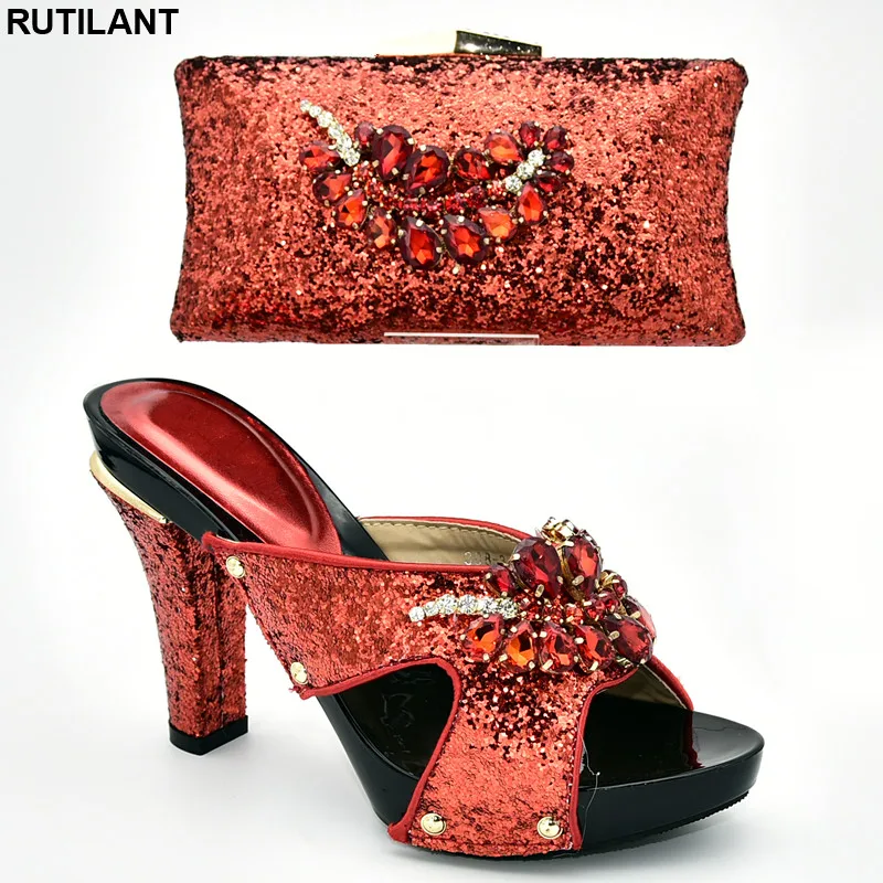 Новый вечерний комплект из обуви и сумки в африканском стиле Комплект