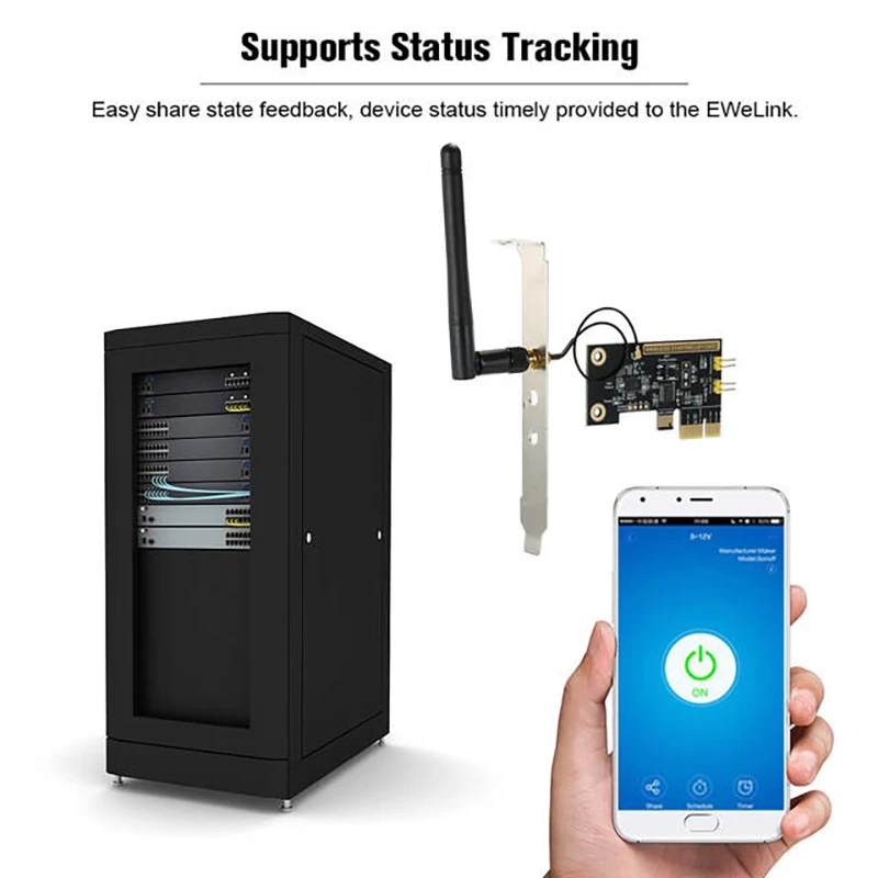 EWeLink Mini PCI e Smart Switch для настольных ПК Wi Fi модуль с дистанционным управлением
