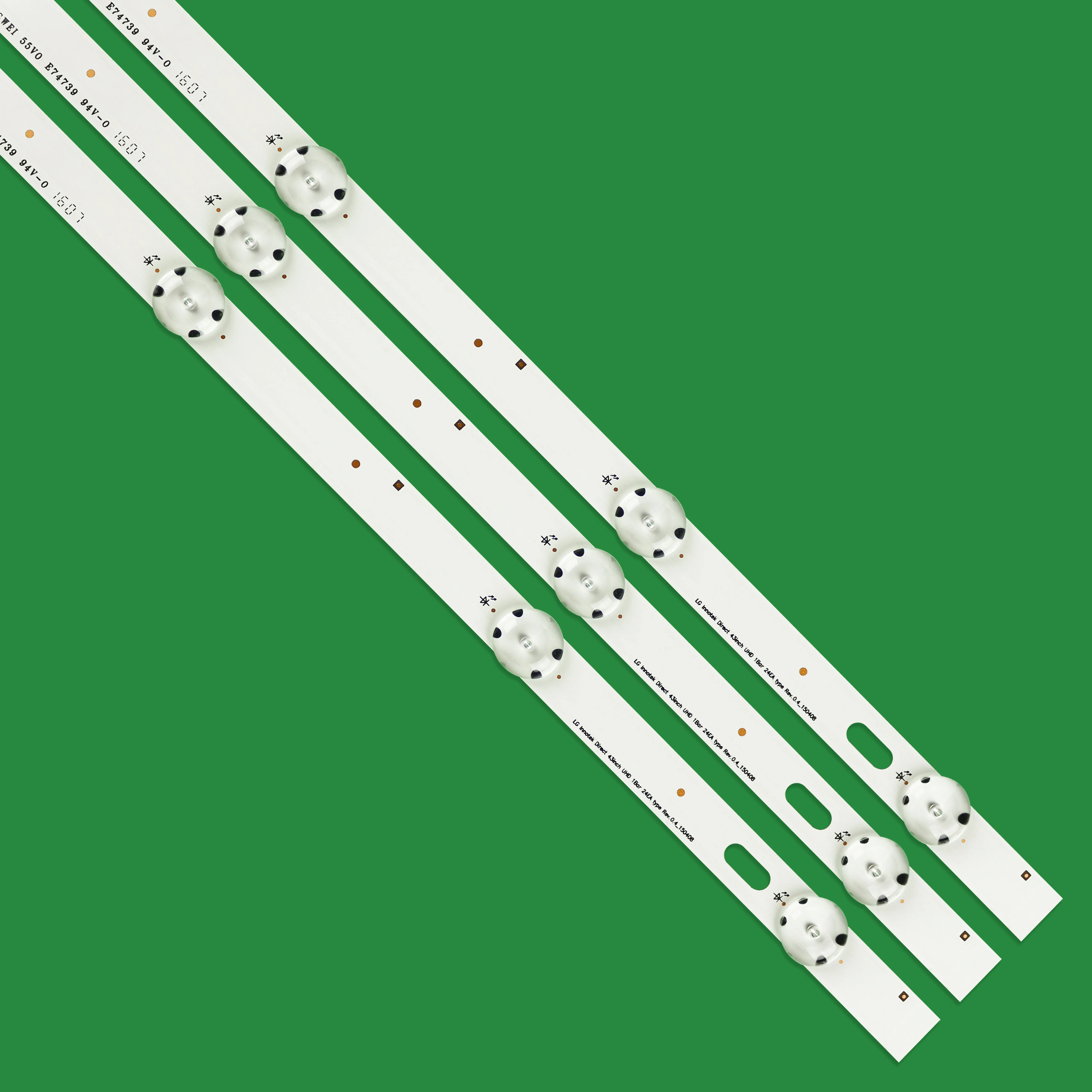 3 предмета в комплекте 8 светодиодный 850 мм подсветка полосы для LG 43UH6030 43UF640 43UF6400