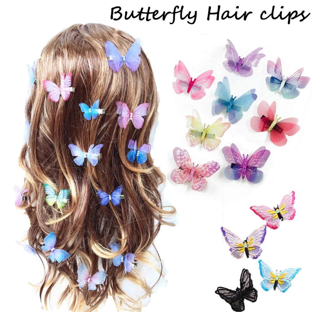 Заколка для волос с бабочками девочек 2 шт./компл.| |