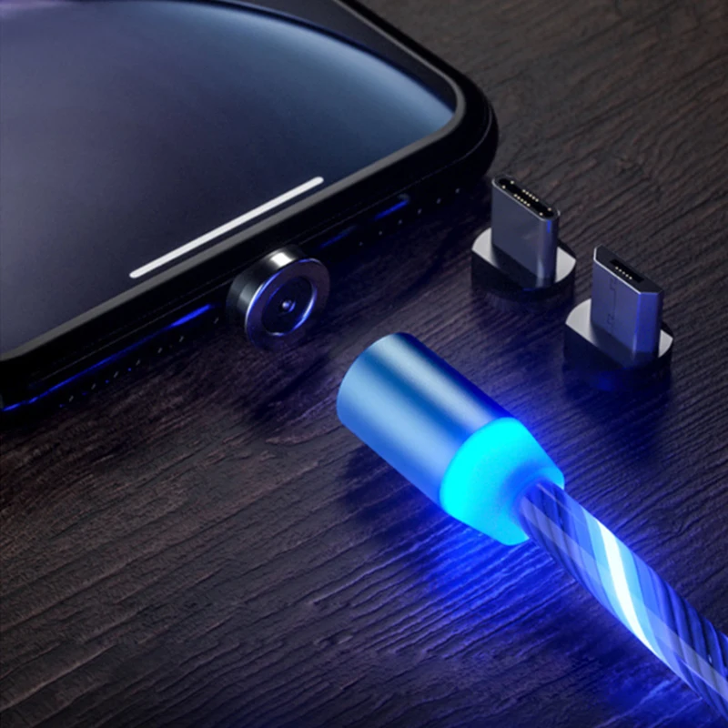 Высококачественный Магнитный кабель Micro usb type C для iPhone Lighting Cable 1 м провод для быстрого заряда type-C Магнитный зарядный кабель для телефона