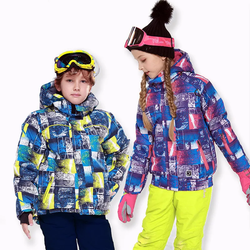 

Kids Winter Jacket Pants Set Thick Warm Snow Suit Ski Set for 4-12years Children Boys Girls Windproof Outdoor Clothes Set