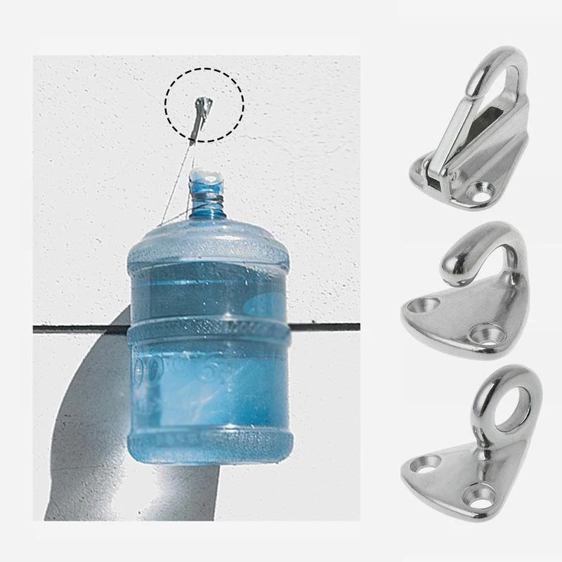 

Different Sizes Marine 316 Steel Mini Boat Hook Sailing Hooks Pad Silver Eye Marine Anti-collision Ball Hook Marine Fender Hook
