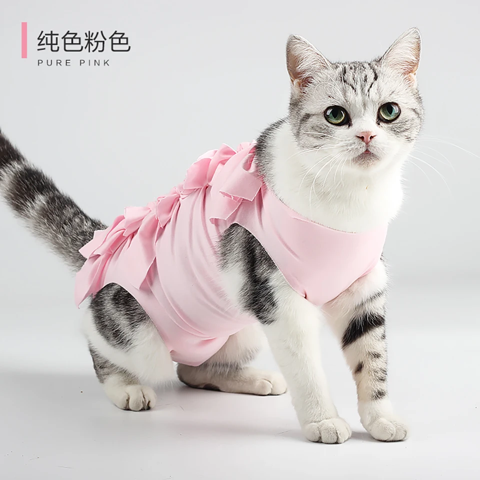 

Cat Sterilization Surgery suit Weaning Clothes Anti-mite Summer Breathable Physiological Clothing Clothes Pet Supplies weaning