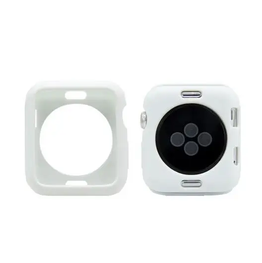 Резиновый чехол-бампер для Apple Watch Series 5 4 3 2 1, защитный чехол для iWatch 40 мм 44 мм 38 мм 42 мм - Цвет ремешка: white