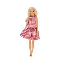 retro long lattice dress for barbie blyth 16 mh cd fr sd kurhn bjd doll clothes accessories