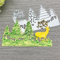 christmas tree animal deer frames metal cutting dies stencils die cut for diy scrapbooking album paper card