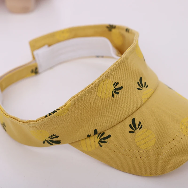 

2021 Summer Baby Hats for Girls Boys Pineapple Adjustable Kids Hats Caps Holiday Beach Sun Protection Children Cap For 2-5 Y