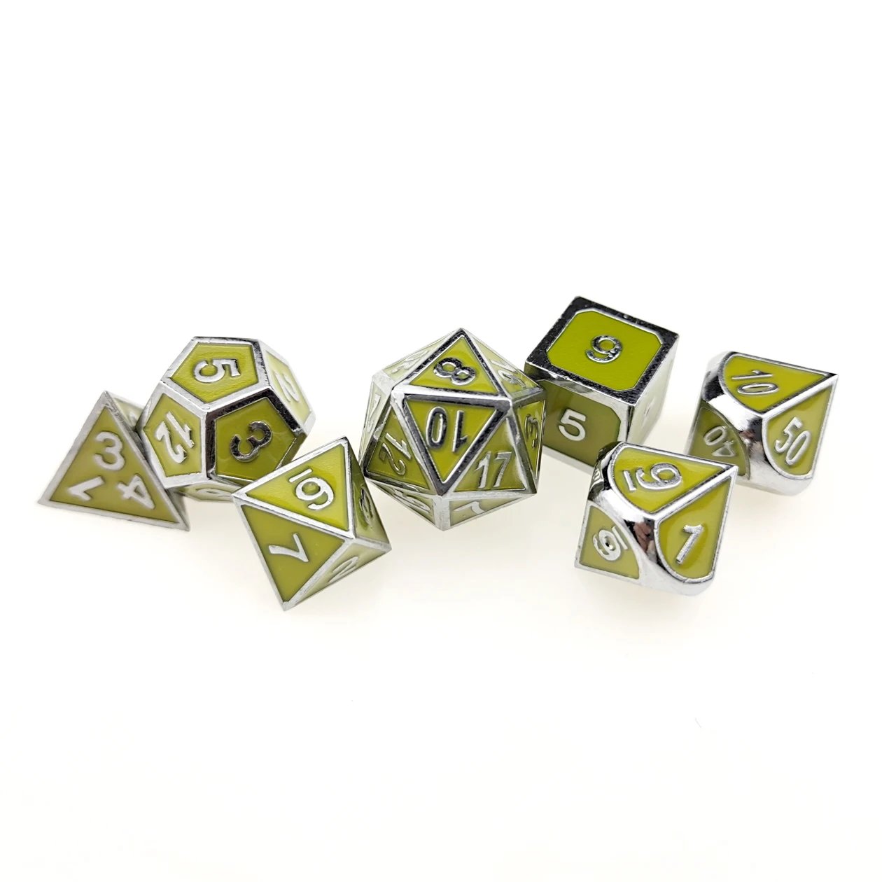 

Metal DND Dice Super Heavy Set of 7 D&D Dice for Dungeons and Dragons Games