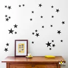 Наклейка на стену разных размеров, однотонная, со звездами, для детской комнаты, виниловые наклейки на стену сделай сам, милые Звездные обои