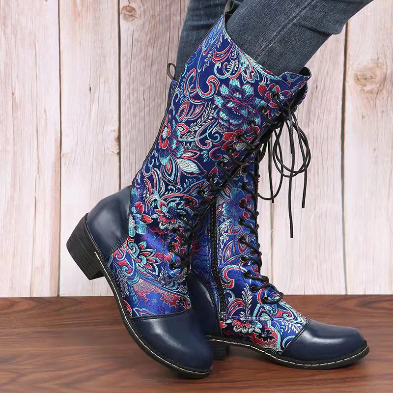 

2021 Women Autumn Zip Elastic Band Mid Boots Ladies Fashion Original Design Boots Female Cross Straps Casual Shoes Plus Size 43