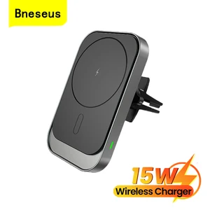 bneseus 15w magnetic wireless charger car phone holder for iphone 13 12 pro max qi fast charging air vent mount smartphone stand free global shipping