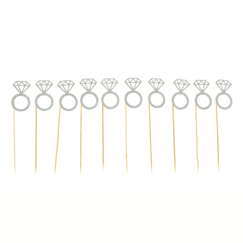 10 шт. серебряные кольца с бриллиантами вставка для торта торт на день рождения