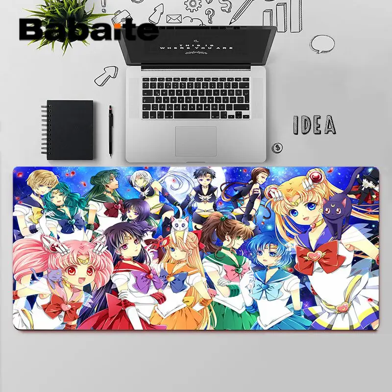 

Babaite High Quality Sailor Moon Japan Anime Rubber Mouse Durable Desktop Mousepad Rubber Computer Gaming mousepad