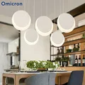Omicron современный Led белый подвесной светильник черный металлический корпус минимализм длинная полоса лампа украшение подвесные светильники для Кабинета