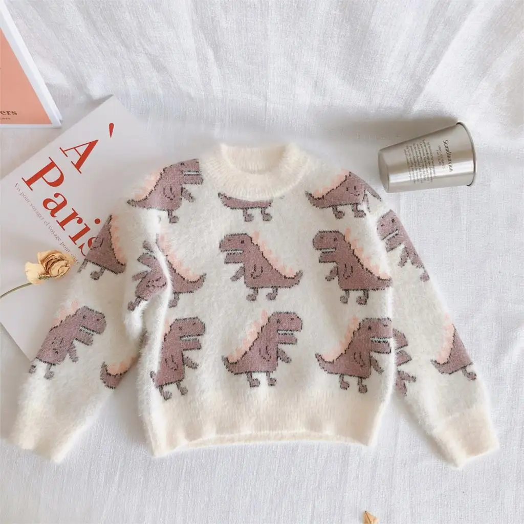 2019 г. Осень-зима Новое поступление корейский стиль хлопок с рисунком динозавра