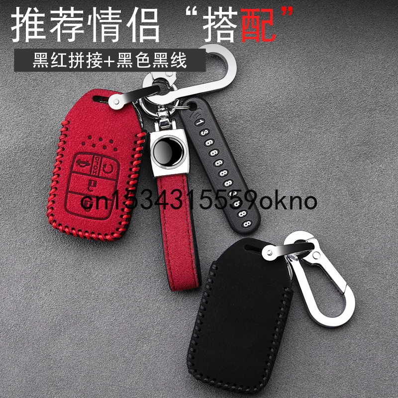 

Кожаный чехол для автомобильных ключей, чехол для Honda Civic 10th чехол с отделением для карт чехол для дистанционного ключа автомобиля