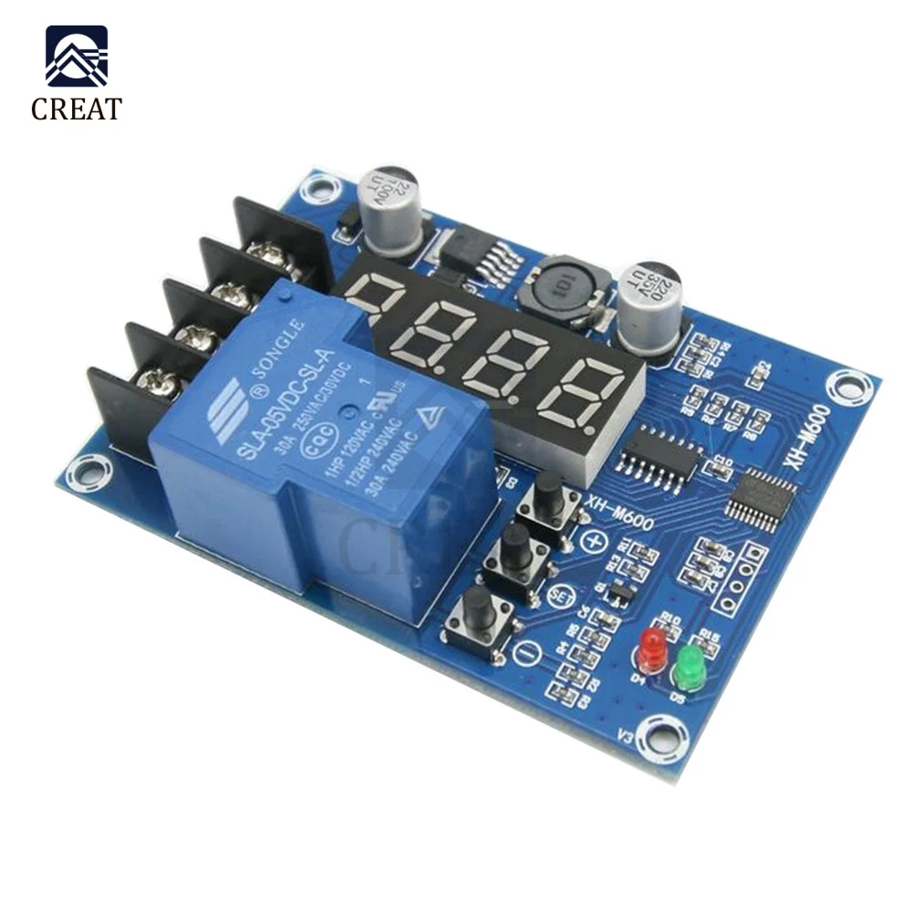 

XH-M600 Digital LED Charger Control Module 6V-60V Storage Lithium Battery Charging Protection Board Controlle