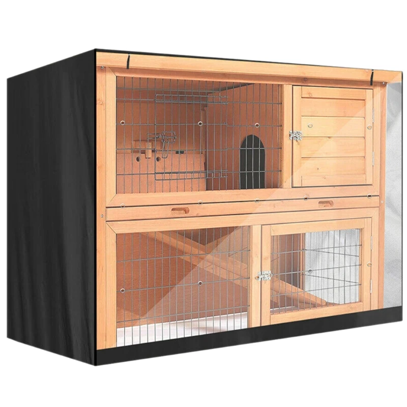 

Bunny Rabbit Hutch Cover Outdoor Waterproof Small Pet Crate Cover UV Resistant 85LA