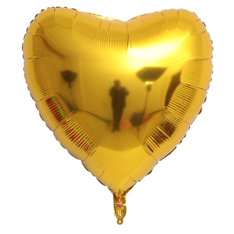 

24 Inch Gold Red Heart Shaped Aluminum Foil Film Balloon Wedding Birthday Balloon Engagement Celebration Party Decoration