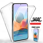 Противоударный чехол для Redmi Note 10 s 10 Pro, прозрачный мягкий силиконовый защитный чехол с полным покрытием 360 
