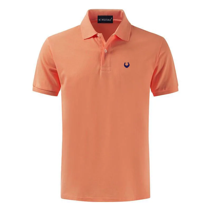 Футболка-поло мужская с коротким рукавом 100% хлопок размера плюс Повседневная