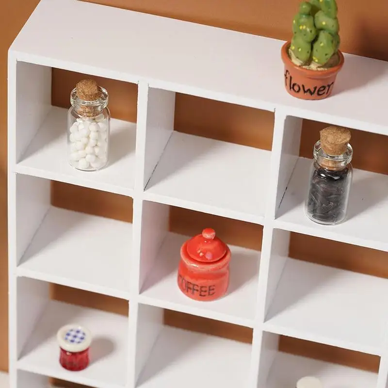

1pc 1:12 Dollhouse Miniature Furniture Wooden Four-Layer Toy For Doll Wood Furniture house Bookshelf Shelf R0M6