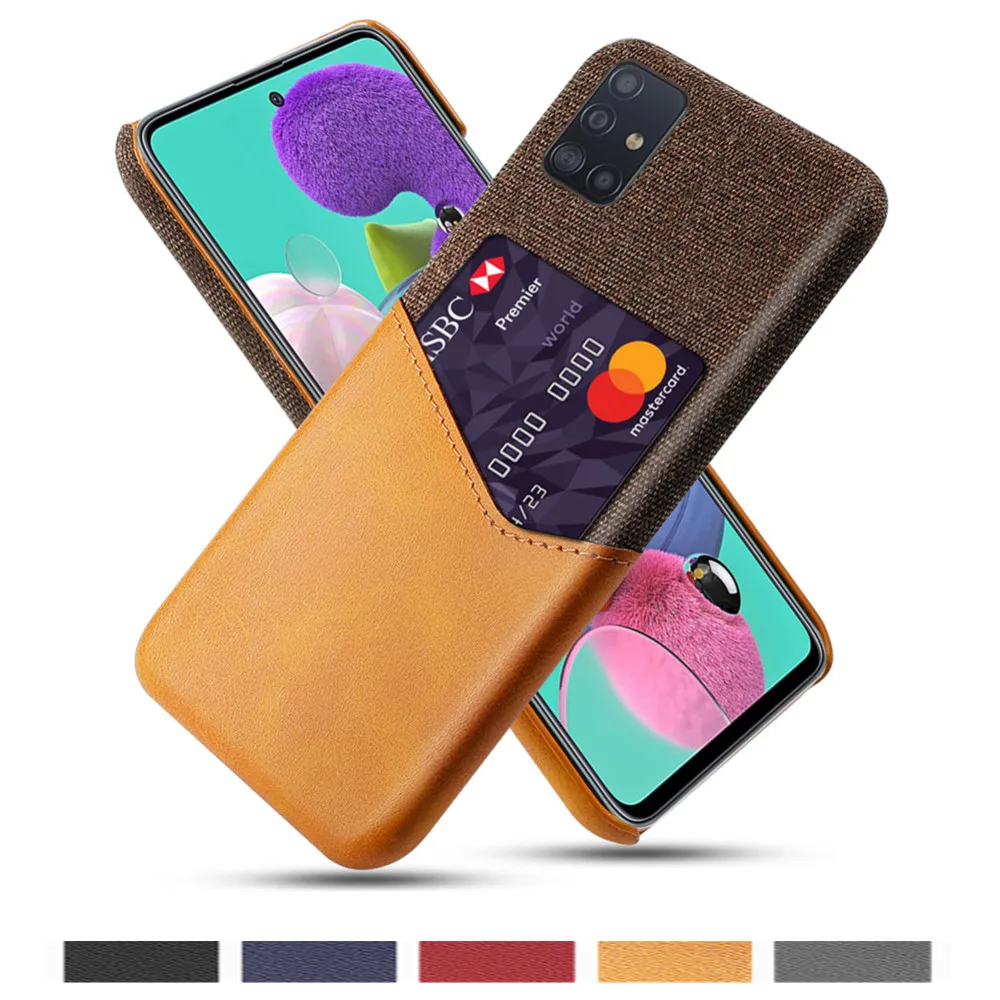 

Business Case Card Slots Cover For Samsung Galaxy A71 A51 A21S A31 A50 A30 A70 A21 A81 A91 A20 A10 A40 A60 A80 SM-A71 Case Funda