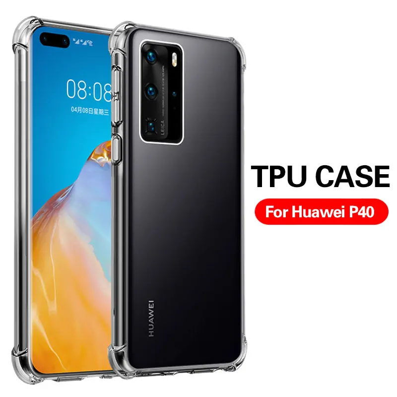 Чехол с воздушной подушкой для Huawei P40 P 40 Pro Plus P40Pro + Lite P40lite E чехол мягкой