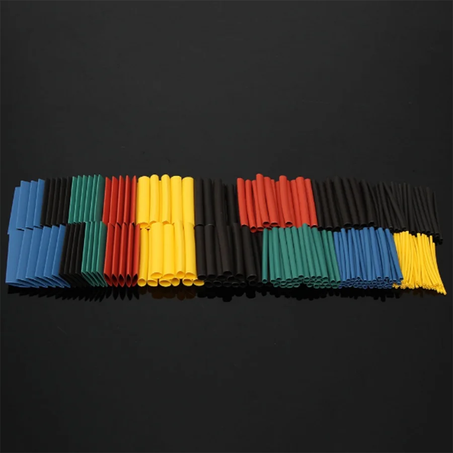 Новый 280Pcs Полиолефиновая изоляции термоусаживающие трубки Коэффициент усадки 2:1