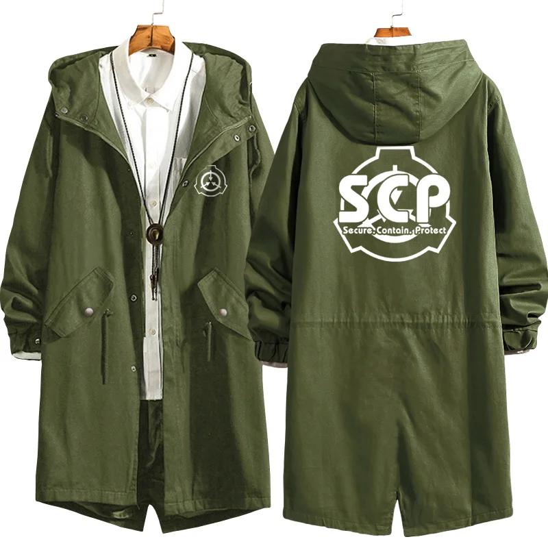 Костюм для косплея SCP Secure Contain Protect женщин и мужчин худи с длинным рукавом пальто