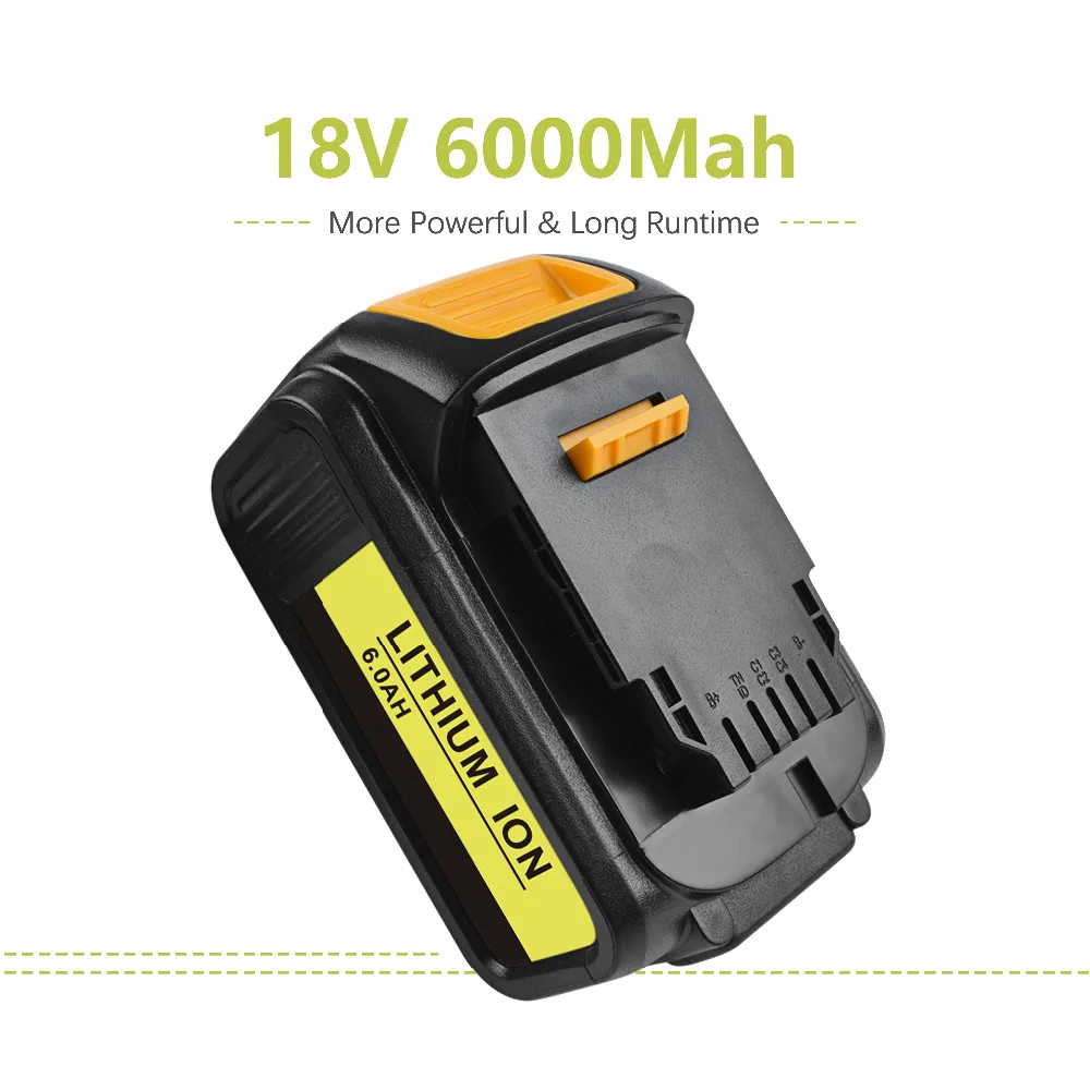 

2021 Original 6000mAh 18V for Dewalt Power Tool Battery DCB180 DCB181 DCB182 DCB201 DCB201-2 DCB200 DCB200-2 DCB204-2 L30