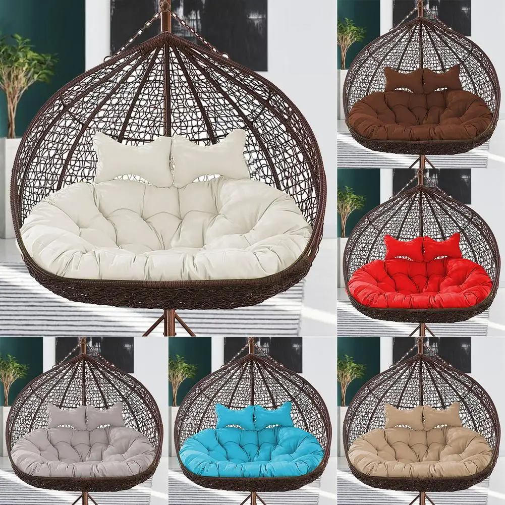 

NEW Double Swing Chair Cushion Hanging Mattress Basket Thick Pad For Garden Indoor Outdoor Balcony Rocking Chair Seat Cushion