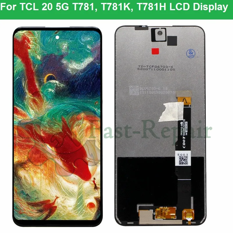 ЖК дисплей для TCL 20 5G 20L LITE T774 T774B T774H T775 T781 T781H T781K + цифровой преобразователь