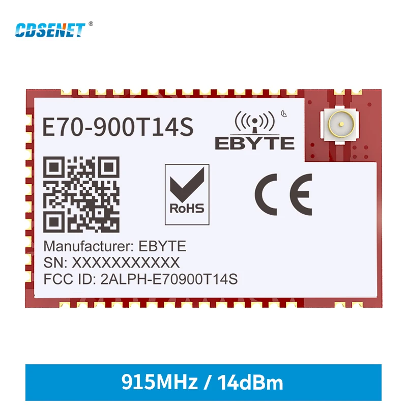 

CDSENET CC1310 868 МГц Modbus Высокоскоростная непрерывная передача GFSK Модуль TTL беспроводной модуль 14 дБм Soc E70-900T14S