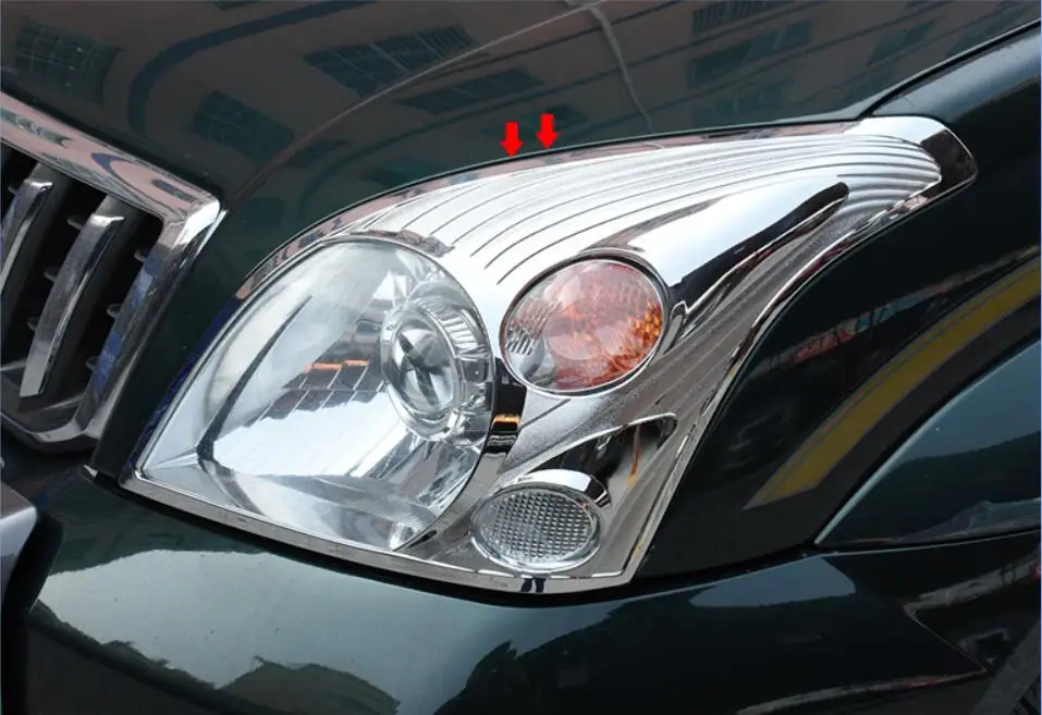 ABS Хром Передняя фара автомобиля + задний фонарь Крышка лампы отделка для Toyota LAND